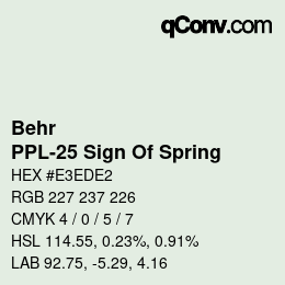 Código de color: Behr - PPL-25 Sign Of Spring | qconv.com