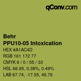Color code: Behr - PPU10-05 Intoxication | qconv.com
