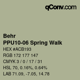Farbcode: Behr - PPU10-06 Spring Walk | qconv.com