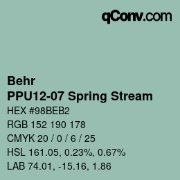 Color code: Behr - PPU12-07 Spring Stream | qconv.com