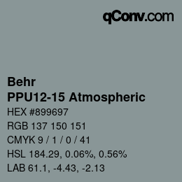 Color code: Behr - PPU12-15 Atmospheric | qconv.com