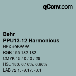 Color code: Behr - PPU13-12 Harmonious | qconv.com