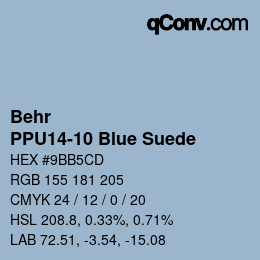 カラーコード: Behr - PPU14-10 Blue Suede | qconv.com