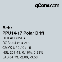 Code couleur: Behr - PPU14-17 Polar Drift | qconv.com