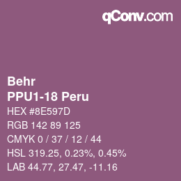 Farbcode: Behr - PPU1-18 Peru | qconv.com