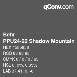 カラーコード: Behr - PPU24-22 Shadow Mountain | qconv.com