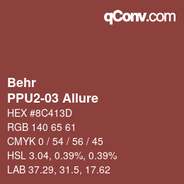 カラーコード: Behr - PPU2-03 Allure | qconv.com