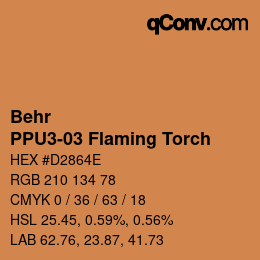 カラーコード: Behr - PPU3-03 Flaming Torch | qconv.com