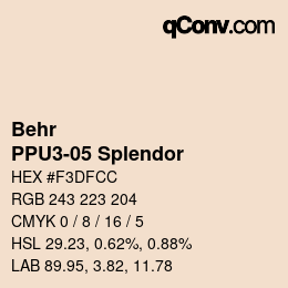 Farbcode: Behr - PPU3-05 Splendor | qconv.com