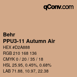 Color code: Behr - PPU3-11 Autumn Air | qconv.com