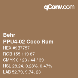 Farbcode: Behr - PPU4-02 Coco Rum | qconv.com