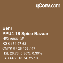 Código de color: Behr - PPU4-18 Spice Bazaar | qconv.com