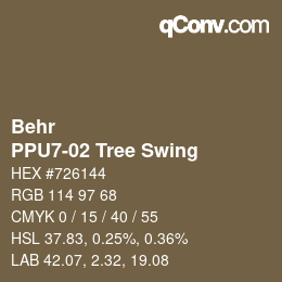 Farbcode: Behr - PPU7-02 Tree Swing | qconv.com