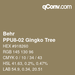 Color code: Behr - PPU8-02 Gingko Tree | qconv.com