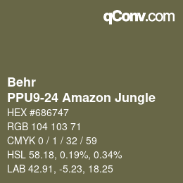 Color code: Behr - PPU9-24 Amazon Jungle | qconv.com