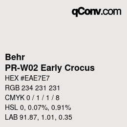 カラーコード: Behr - PR-W02 Early Crocus | qconv.com