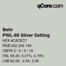 Color code: Behr - PWL-89 Silver Setting  | qconv.com