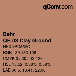 カラーコード: Behr - QE-03 Clay Ground | qconv.com