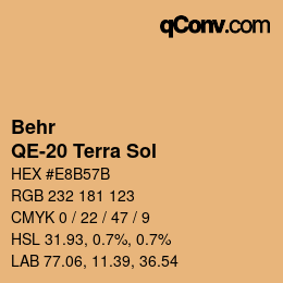 カラーコード: Behr - QE-20 Terra Sol | qconv.com
