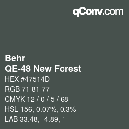 Farbcode: Behr - QE-48 New Forest | qconv.com