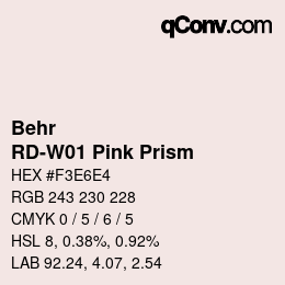 カラーコード: Behr - RD-W01 Pink Prism | qconv.com