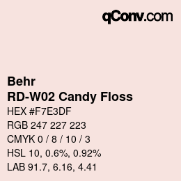 Color code: Behr - RD-W02 Candy Floss | qconv.com