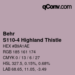 Código de color: Behr - S110-4 Highland Thistle | qconv.com