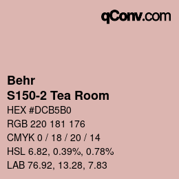 Color code: Behr - S150-2 Tea Room | qconv.com