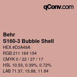 Color code: Behr - S160-3 Bubble Shell | qconv.com