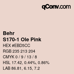 Farbcode: Behr - S170-1 Ole Pink | qconv.com
