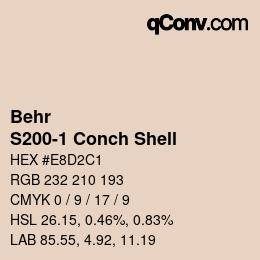 Farbcode: Behr - S200-1 Conch Shell | qconv.com