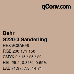 Color code: Behr - S220-3 Sanderling | qconv.com
