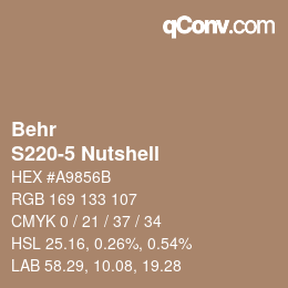 Color code: Behr - S220-5 Nutshell | qconv.com