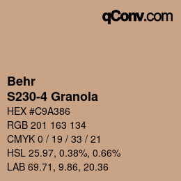 Color code: Behr - S230-4 Granola | qconv.com