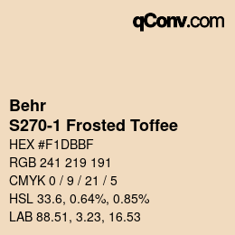 Color code: Behr - S270-1 Frosted Toffee | qconv.com