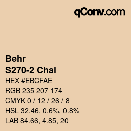 カラーコード: Behr - S270-2 Chai | qconv.com