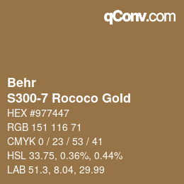 Color code: Behr - S300-7 Rococo Gold | qconv.com