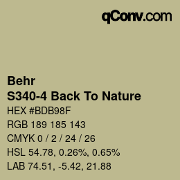 Farbcode: Behr - S340-4 Back To Nature | qconv.com