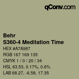 カラーコード: Behr - S360-4 Meditation Time | qconv.com