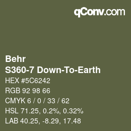 カラーコード: Behr - S360-7 Down-To-Earth | qconv.com