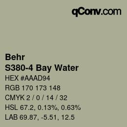 Color code: Behr - S380-4 Bay Water | qconv.com