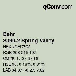 カラーコード: Behr - S390-2 Spring Valley | qconv.com