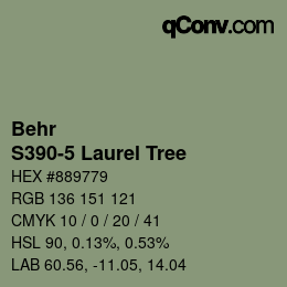 Código de color: Behr - S390-5 Laurel Tree | qconv.com