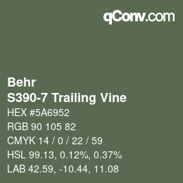 Color code: Behr - S390-7 Trailing Vine | qconv.com