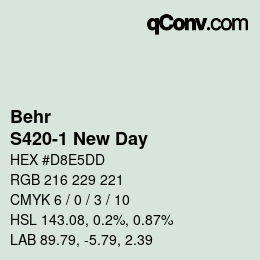 カラーコード: Behr - S420-1 New Day | qconv.com