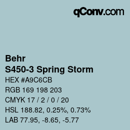 Farbcode: Behr - S450-3 Spring Storm | qconv.com