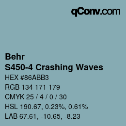 カラーコード: Behr - S450-4 Crashing Waves | qconv.com