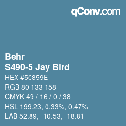カラーコード: Behr - S490-5 Jay Bird | qconv.com