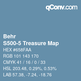 カラーコード: Behr - S500-5 Treasure Map | qconv.com