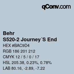 Código de color: Behr - S520-2 Journey´S End | qconv.com